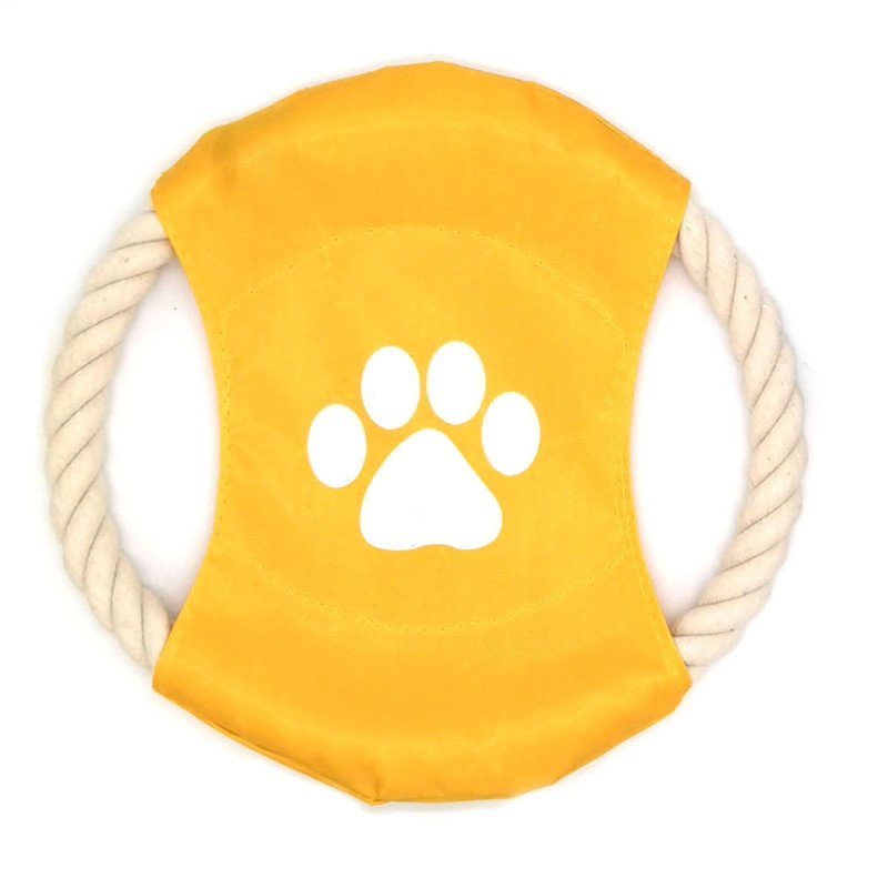 Pet Frisbee Dog Frisbee Cotton Rope Frisbee Pet Training Interactive Bite Resistant Fun Pet Toy Supplies