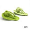 Dog knotted rope toy cotton rope slippers toy pet cotton rope toy teeth cleaning interactive colorful woven slippers
