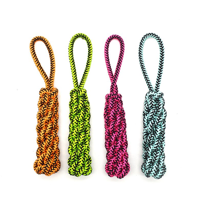 Colorful tiger pattern rope toy series, toys for medium and large dogs