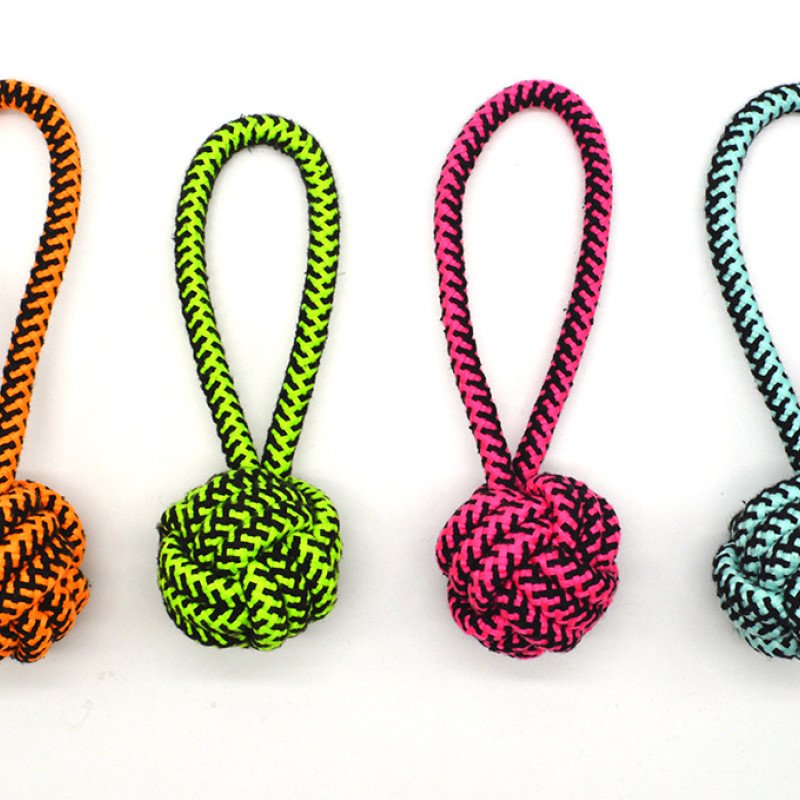 Colorful tiger pattern rope toy series, toys for medium and large dogs
