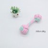 Pet candy-colored rope toy, dog bite-resistant teeth cleaning, pet rope two-color cotton ball
