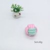 Pet candy-colored rope toy, dog bite-resistant teeth cleaning, pet rope two-color cotton ball