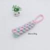 Pet candy-colored rope toy, dog bite-resistant teeth cleaning, pet rope two-color cotton ball