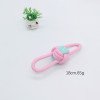 Pet candy-colored rope toy, dog bite-resistant teeth cleaning, pet rope two-color cotton ball