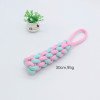 Pet candy-colored rope toy, dog bite-resistant teeth cleaning, pet rope two-color cotton ball