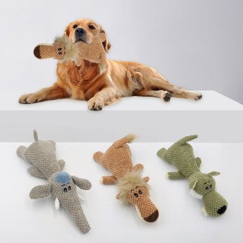 Pet Supplies Corn Velvet Elephant Lion Dog Sound Toy Self-Boosting Teeth Cleaning Plush Dog Toy