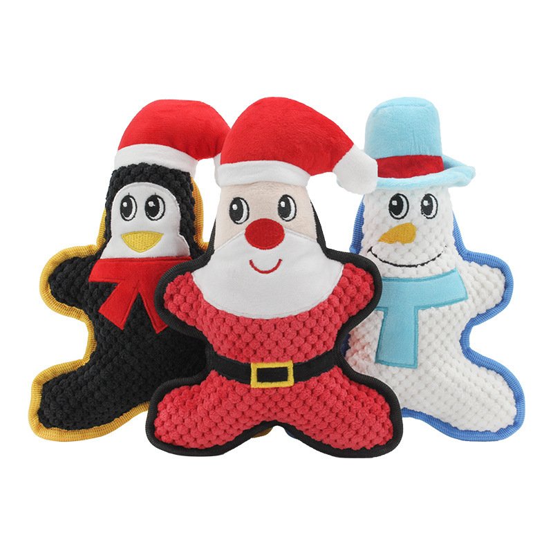 Christmas plush dog toy pineapple plush dog toy chewable pet toy with BB sound included