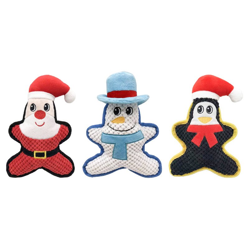 Christmas plush dog toy pineapple plush dog toy chewable pet toy with BB sound included