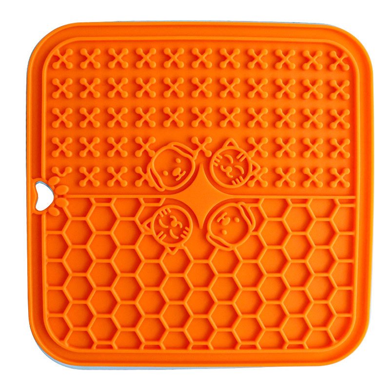 Silicone pet suction cup licking mat pet placemat silicone slow food mat dog slow food mat dog licking plate mat