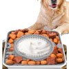 Large suction cup pet anti-tear bite slow food mat licking mat silicone slow food mat cat and dog placemat dog licking plate placemat