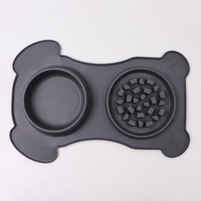 Silicone pet meal plate with suction cup foldable pet placemat pet placemat