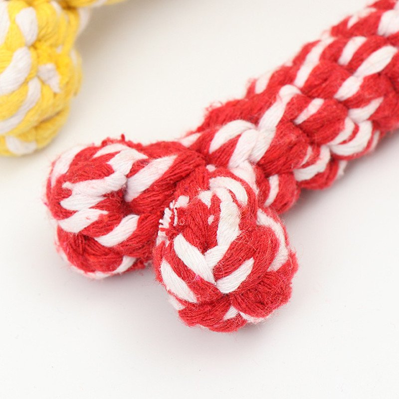 Pet Cotton Rope Toy Bone Shaped Dog Toy Customized Toy Resistant To Bite, Molar Teeth Cleaning Dog Toy