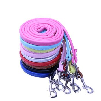 Dog leash leather multi-color pet leash small and medium dog leash