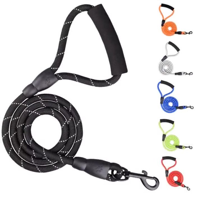 Reflective pet leash explosion-proof webbing dog leash anti-lost dog walking rope