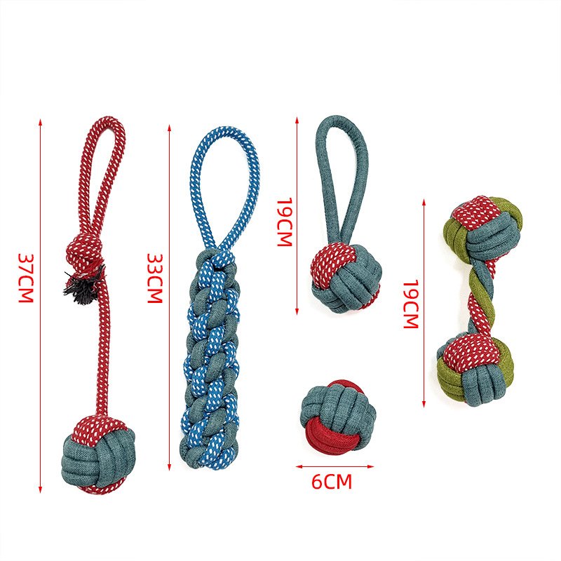 Dog Toy Cotton Rope Set Teething Pet Products Cotton Rope Training Dog Play 
Tool wholesale