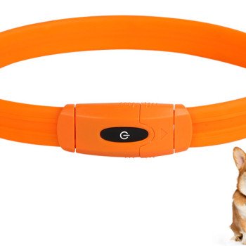 Dog Collar Dog Walking Safety Light Rechargeable LED Luminous Colorful Pet Luminous Neck 
circle water lamp