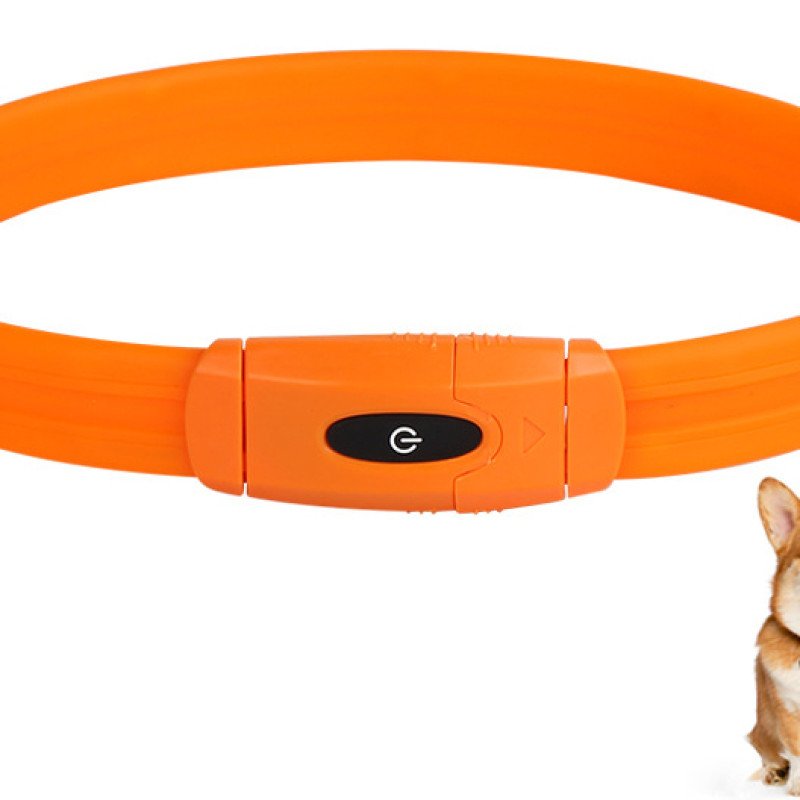 Dog Collar Dog Walking Safety Light Rechargeable LED Luminous Colorful Pet Luminous Neck 
circle water lamp