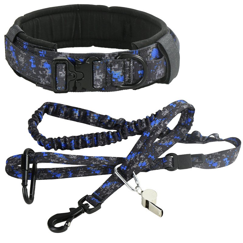 Nylon dog collar, dog leash, large and medium-sized dog army pet supplies, training dog leash set