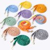 Colorful pure cotton rope pet dog leash collar set for medium and large dogs