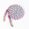Colorful pure cotton rope pet dog leash collar set for medium and large dogs