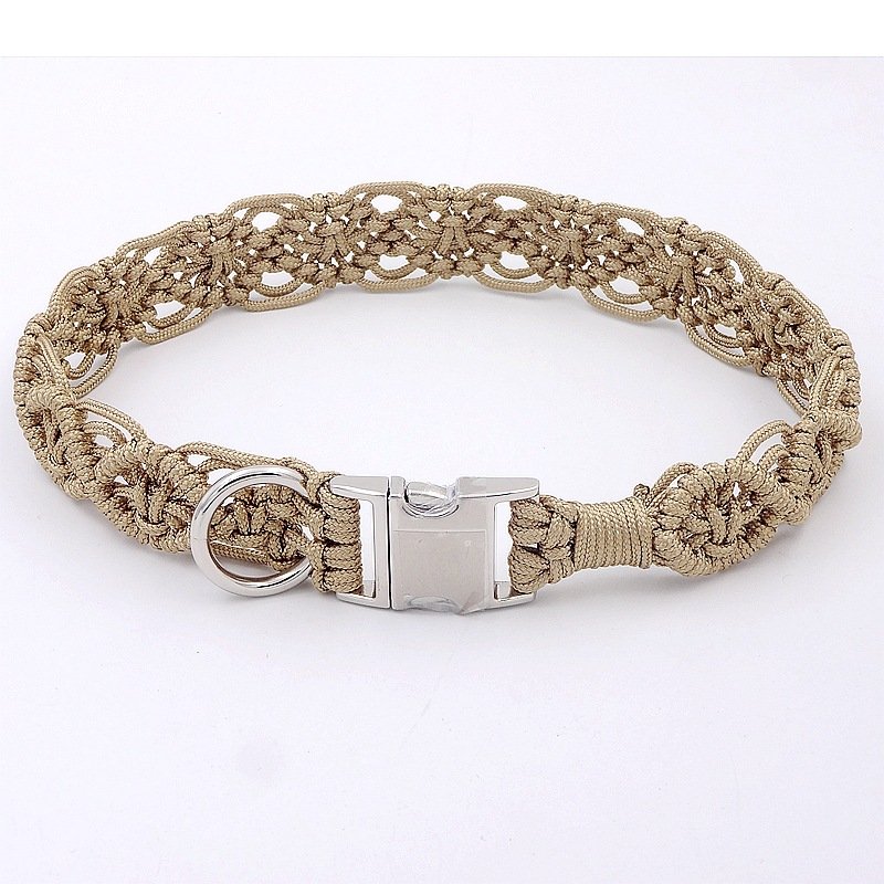 DIY hand-woven paracord dog collar pet supplies 25mm woven pet cat and dog collar buckle