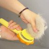 Pet comb cat self-cleaning needle comb to remove floating hair and open knots dog grooming comb hair remover pet supplies