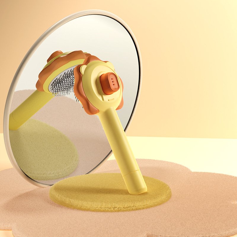 Pet comb cat self-cleaning needle comb to remove floating hair and open knots dog grooming comb hair remover pet supplies