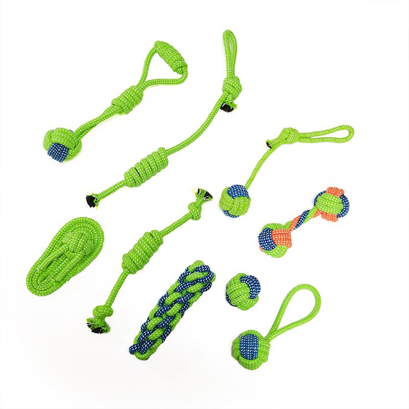 Pet dog cotton rope set dog bite-resistant and molar woven dog toys supplies teeth cleaning pet play 
Tool
