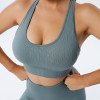 Eco-friendly recycled fabric seamless yoga clothing with beautiful back sports bra vest high waist yoga pants