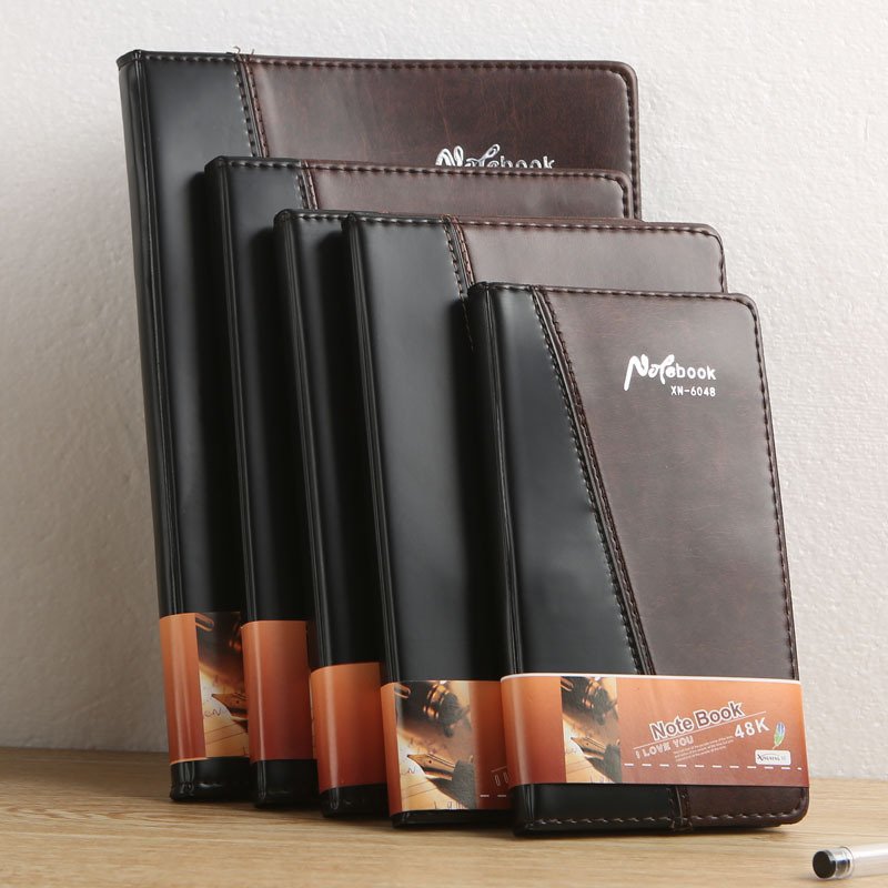Office business notebook thickened large and small leather notepad spot stationery wholesale meeting minutes book
