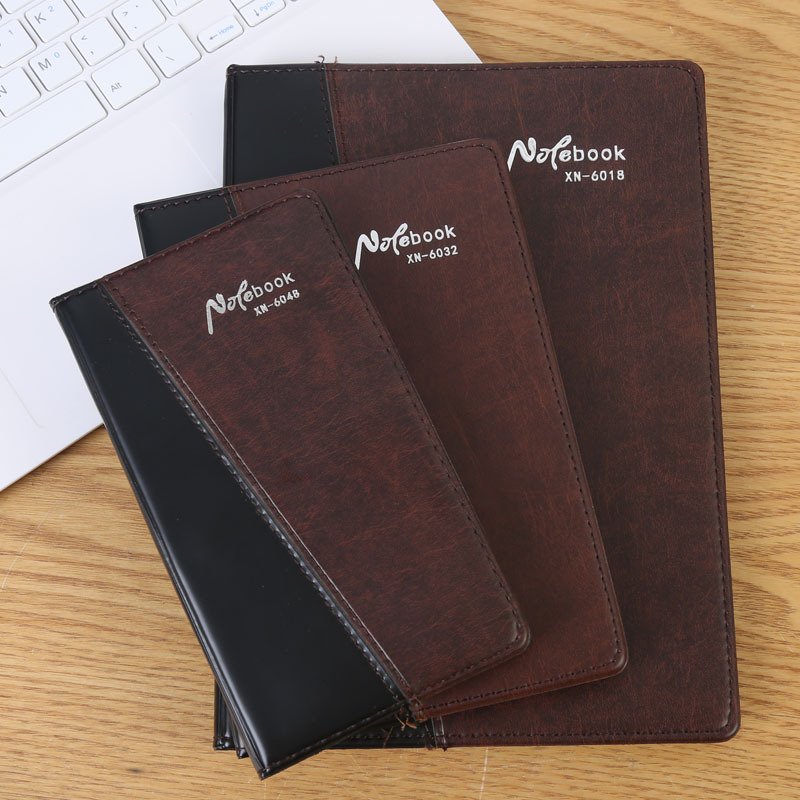 Office business notebook thickened large and small leather notepad spot stationery wholesale meeting minutes book
