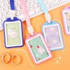 Creative student card holder lanyard ID work tag transparent card holder campus cute colorful small card tag wholesale