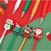 Creative Cartoon Christmas Shaking Pen Silicone Swinging Pen Student Cute High-Looking Interesting Gel Pen Stationery Wholesale