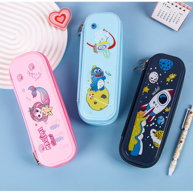 Elementary school student pencil case boy large capacity multifunctional pencil case girl cute three-dimensional pencil case card 
stationery box