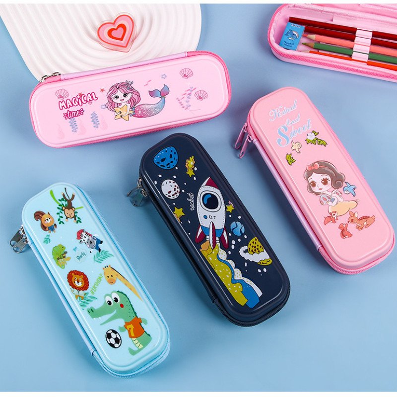 Elementary school student pencil case boy large capacity multifunctional pencil case girl cute three-dimensional pencil case card 
stationery box