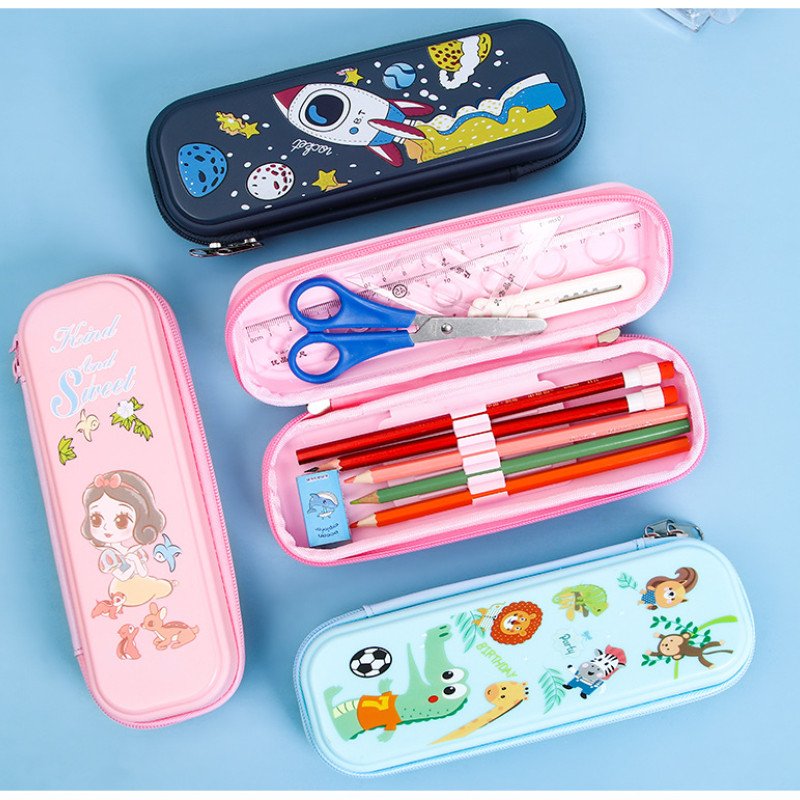 Elementary school student pencil case boy large capacity multifunctional pencil case girl cute three-dimensional pencil case card 
stationery box