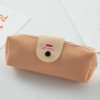 PU snap pencil bag wholesale simple small fresh student stationery bag boys and girls large capacity stain-resistant pencil bag