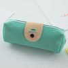 PU snap pencil bag wholesale simple small fresh student stationery bag boys and girls large capacity stain-resistant pencil bag