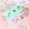 Double-layered stationery box, transparent frosted large-capacity plastic pencil box, DIY stationery storage box for primary and secondary school students