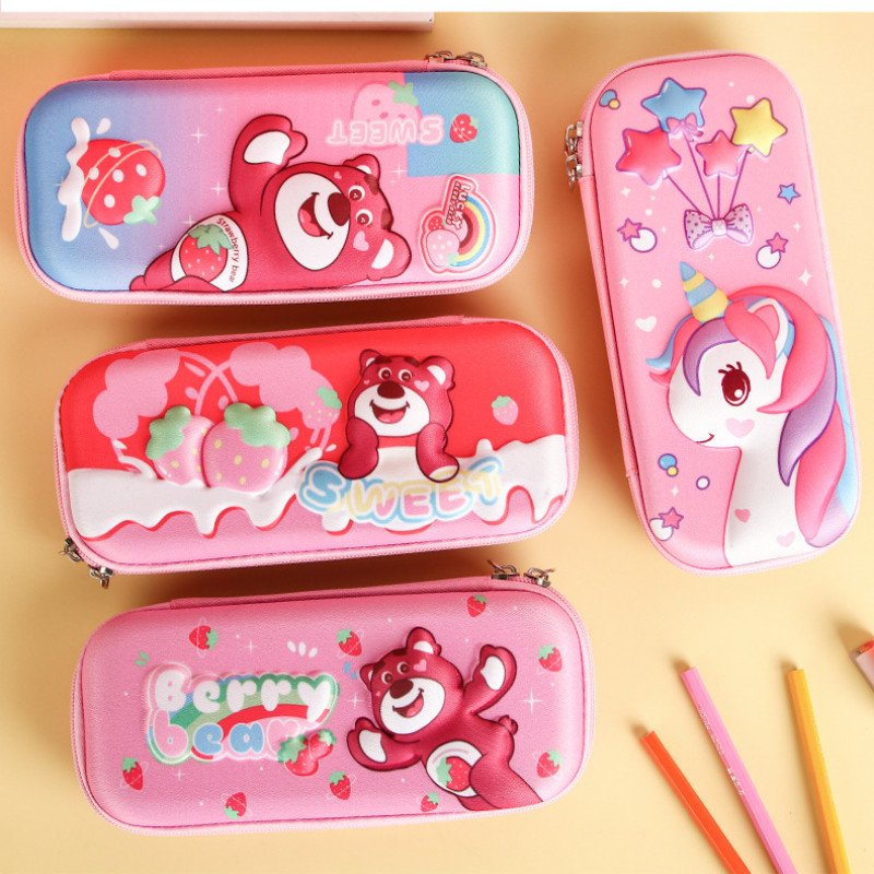 Children's EVA multifunctional stationery box wholesale 3D creative primary school student pencil box gift cartoon large capacity pencil box