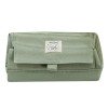 Large-capacity canvas compartment pencil bag primary school student simple pencil box storage bag ins high-looking and durable stationery bag