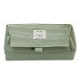 Large-capacity canvas compartment pencil bag primary school student simple pencil box storage bag ins high-looking and durable stationery bag