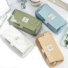 Large-capacity canvas compartment pencil bag primary school student simple pencil box storage bag ins high-looking and durable stationery bag