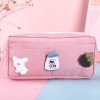 Large Capacity Oxford Cloth Stationery Box Student Cute Storage Dirty-Resistant Pencil Bag Wholesale