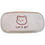Canvas pencil case large capacity student simple pencil case ins style girly heart
stationery box