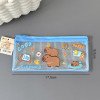 Pen Bag Cute Capybara Transparent Stationery Bag Student Portable Pencil Bag Multifunctional Storage Bag Pen Case