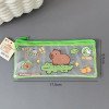 Pen Bag Cute Capybara Transparent Stationery Bag Student Portable Pencil Bag Multifunctional Storage Bag Pen Case