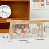 Large-capacity pencil bag cartoon capybara stationery bag ins style transparent cosmetic bag storage bag stationery box