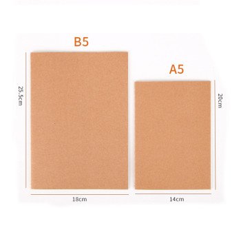 B5 office notebook thickened student simple kraft paper lined notebook notepad horizontal line exercise book