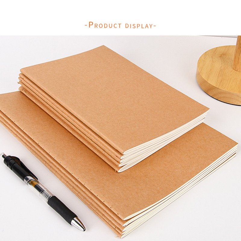 B5 office notebook thickened student simple kraft paper lined notebook notepad horizontal line exercise book